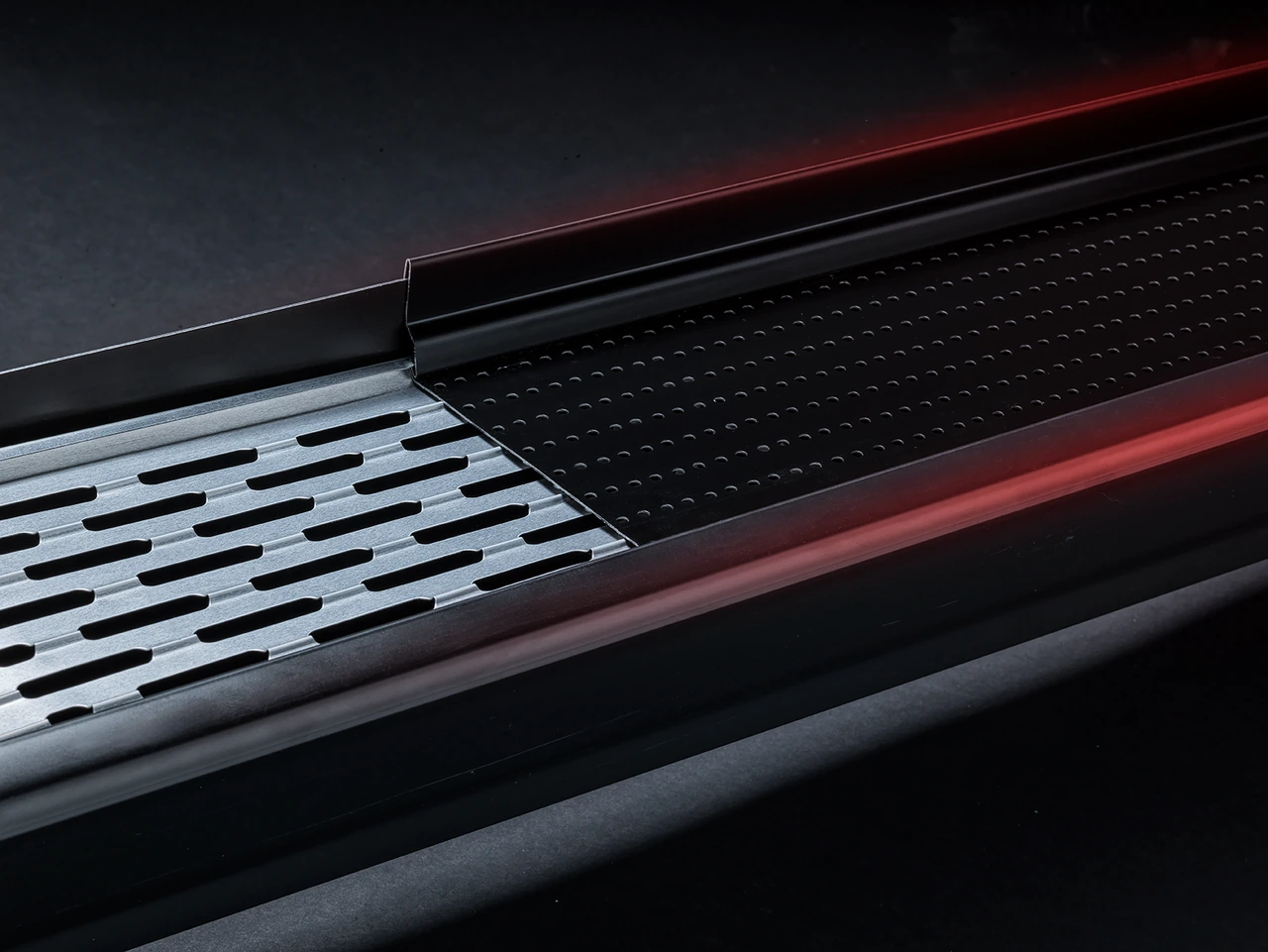 Product detail showing the perforated upper surface and lower layer with offset openings